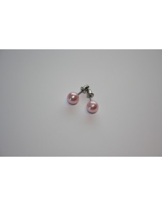 Pearl earrings pink